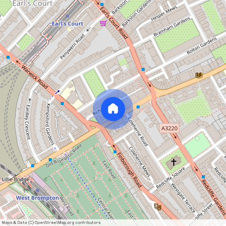 Redcliffe Close, Old Brompton Road, London