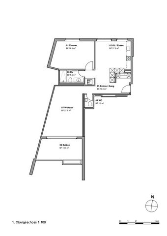 2.5 Zimmer, 83 m², 1. Stock - Photo 4