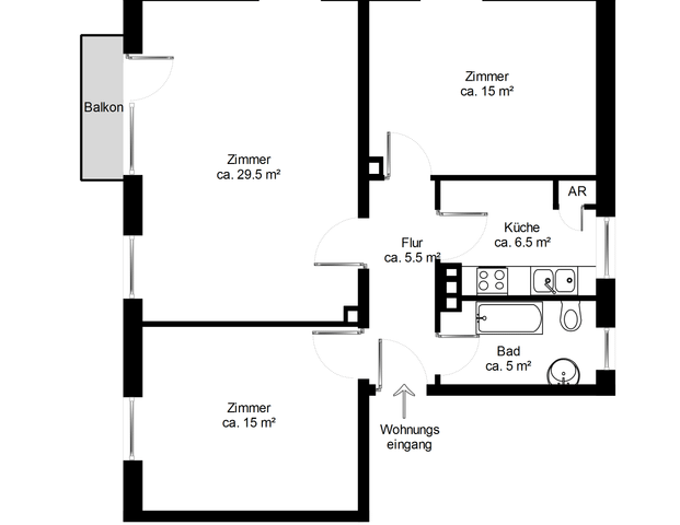 Helle Wohnung - ruhig gelegen - Foto 1