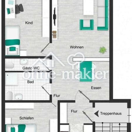3-Zimmer-Wohnung am Asenberg - Balkon,Loggia,Stellplatz - Foto 3