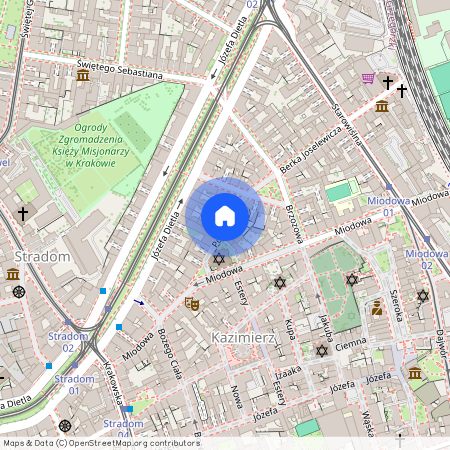 ul. Podbrzezie, Kazimierz, Stare Miasto, Kraków, małopolskie