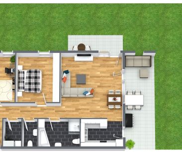 Moderne Neubauwohnung mit Loggia, Terrasse und Garten – inkl. TG-St... - Photo 5