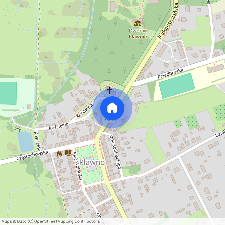 Pławno, Gidle, radomszczański, łódzkie