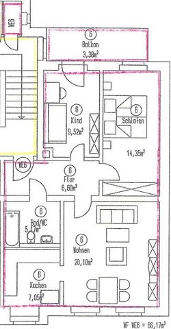 2 Zimmer plus Arbeitszimmer - 2.OG mit Balkon - modernes Badezimmer - zur Miete in Plauen - Photo 2
