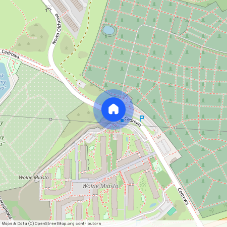 ul. Cedrowa, Ujeścisko-Łostowice, Gdańsk, pomorskie