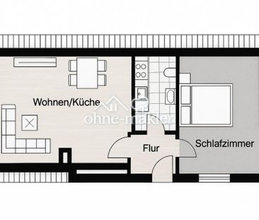 Gemütliche 2-Zimmer-DG-Wohnung in begehrter Waldrandlage von Norder... - Photo 1