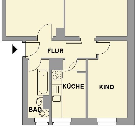 3-Raum-Wohnung mit Tageslichtbad - Photo 1