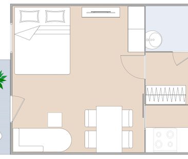 Kompakte Kleinwohnung mit Balkon und Vorraum - Foto 2