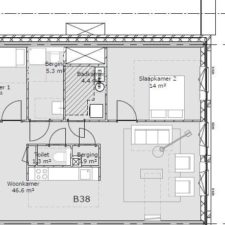 Appartement te huur: Waagstraat 154 8232 DZ Lelystad - Foto 2