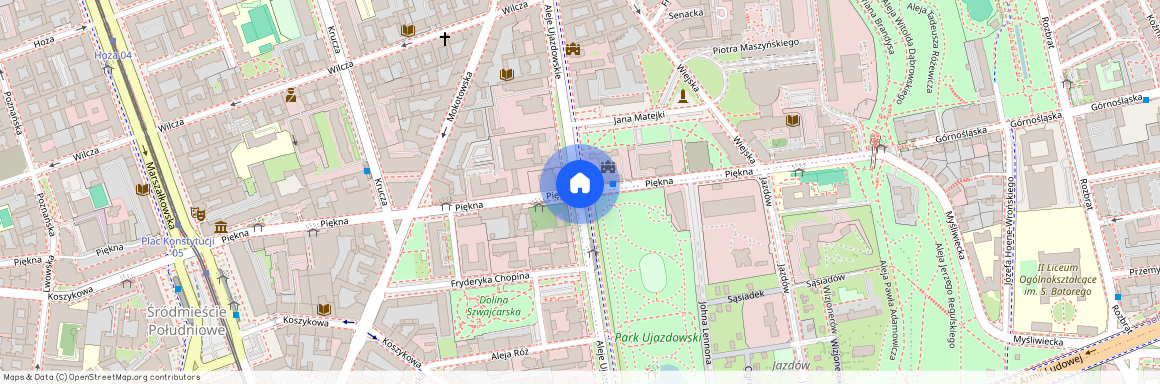 ul. Piękna, Śródmieście Południowe, Śródmieście, Warszawa, mazowieckie