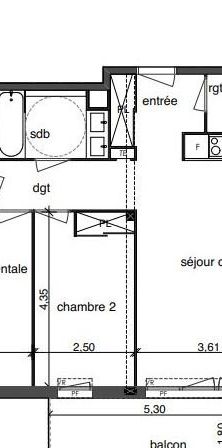 Location Appartement 3 pièces 62m² FONBEAUZARD 31140 - Photo 2