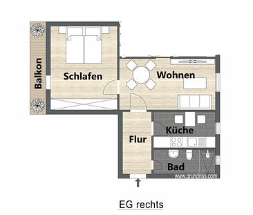 Dein neues Zuhause! 2-Zimmer-Wohnung mit Balkon - Foto 6