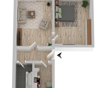 Gemütliche 2-Raumwohnung in Hohenmölsen - Photo 6