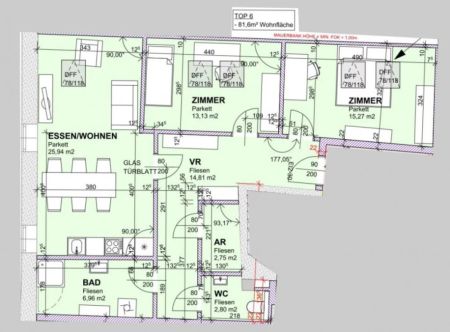 schöne 3-Zimmer-Wohnung mit möblierter Küche im Zentrum von Schärding - Foto 3