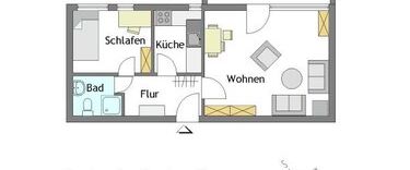 WBS erforderlich - 1-Zimmer-Wohnung in Mülheim-Saarn - Foto 1
