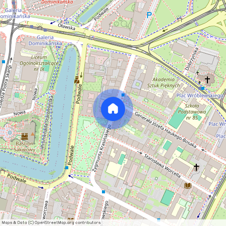 ul. Zygmunta Krasińskiego, Przedmieście Oławskie, Krzyki, Wrocław, dolnośląskie