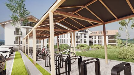 2.5pces neuf au rez, cuisine avec îlot, terrasse et grand jardin - Photo 3