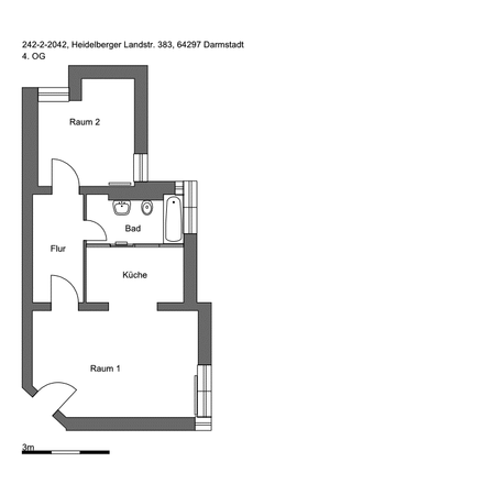 Helle Zwei-Zimmer-Wohnung im 4. OG ab sofort zu vermieten! - Photo 4