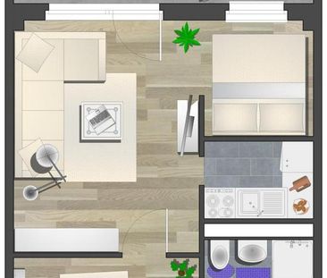 Ebenerdig erreichbare Singlewohnung mit Balkon - Photo 4