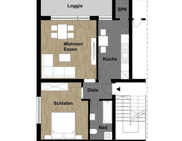 Schöne, helle Wohnung 2 ZKB mit Balkon/Loggia in Rudersdorf - Foto 1