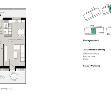2.5 Zimmer, 62 m², 2. Stock - Photo 4