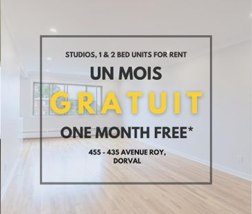 🟢UN MOIS GRATUIT*🟢 🏡 1 chambre lumineuse |1 290 $/mois - Photo 2