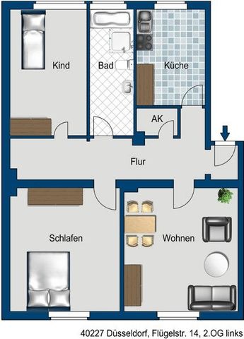 Ab sofort: Schicke 3-Zimmer Wohnung, modern mit Einbauküche - Foto 4