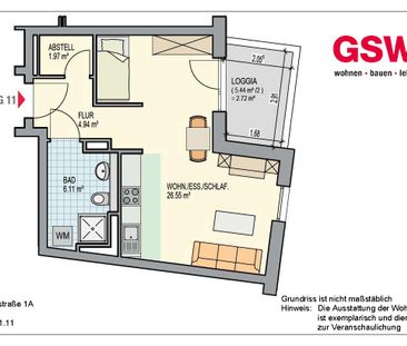 Moderne 1-Zimmerwohnung mit Balkon - Photo 6