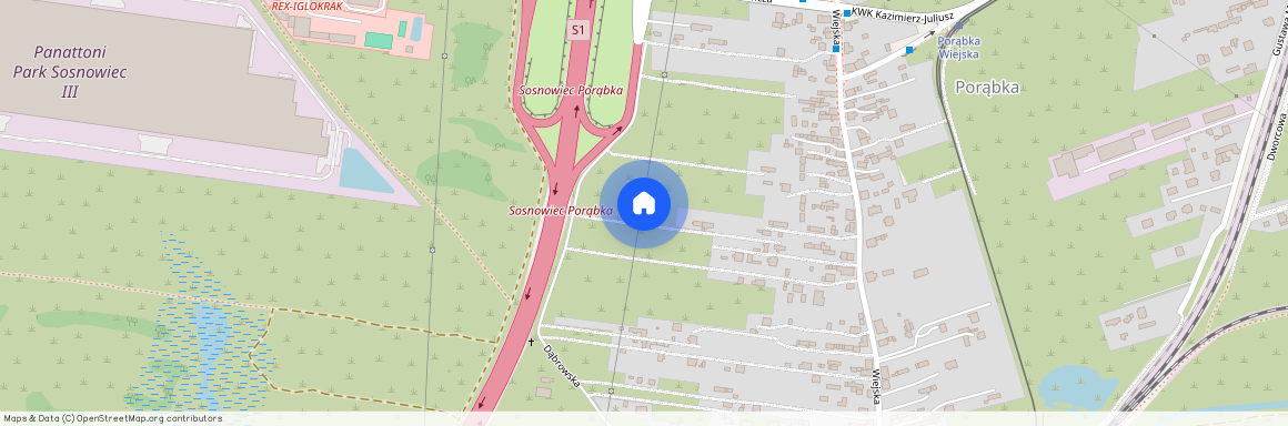 ul. Dąbrowska, Porąbka, Sosnowiec, śląskie