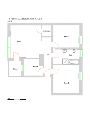 Praktisch geschnittene 3-Zimmer-Wohnung ab November zu vermieten! - Foto 2