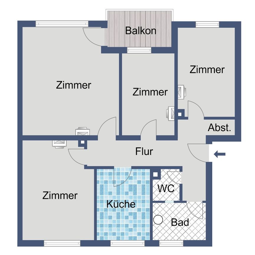 Familienwohnung im Erdgeschoss sucht Nachmieter! - Photo 1