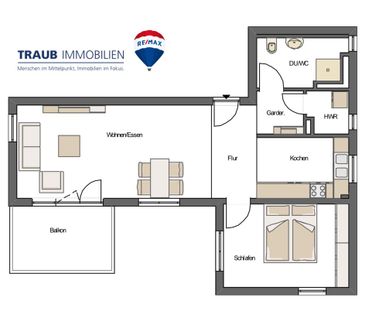 Neubau-Erstbezug: 2-Zimmer-Wohnung mit Balkon, Einbauküche & TG-Ste... - Foto 1