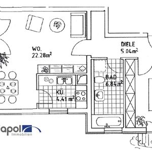 Schöne und ruhig gelegene 2-Zi-Wohnung mit 2 Balkone und Einbauküche in Coswig. - Photo 3