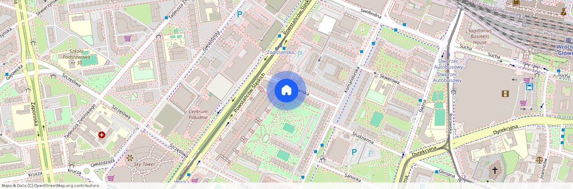 Zaolziańska, Powstańców Śląskich, Krzyki, Wrocław, dolnośląskie