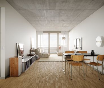 Moderne Leichtigkeit: 2.5-Zimmer-Wohnung im architektonischen Riegel - Foto 1