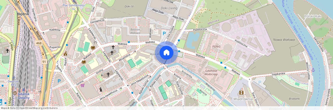 ul. Rybaki Górne, Śródmieście, Gdańsk, pomorskie