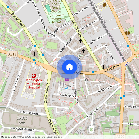 Broad Street, Central Teddington 7 Mins Walk Station