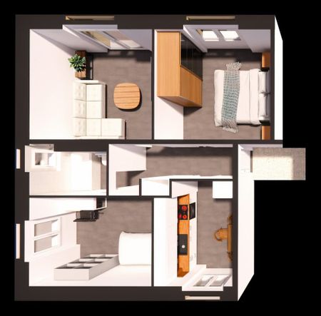 3 Zimmer, 60 m², 2. Stock - Foto 5