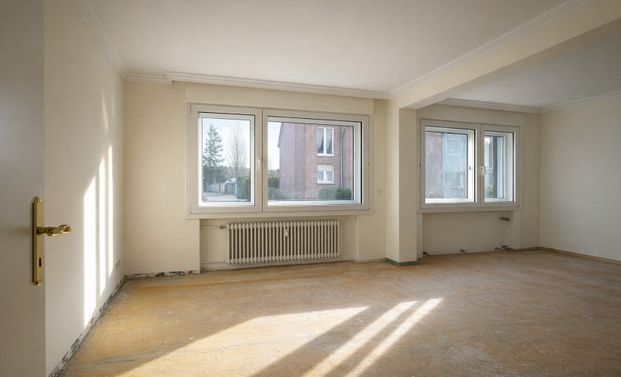 Bockumer Platz! Schöne Erdgeschosswohnung mit großer Terrasse, eigenem Garten und Garage - Foto 1