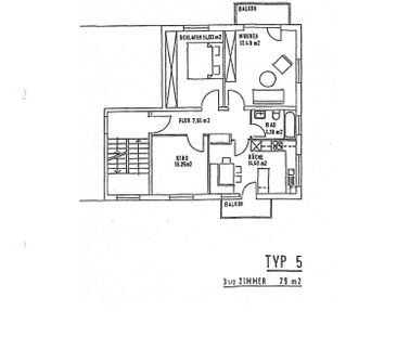 "grosszügige 3.5-Zimmer-Wohnung an ruhiger Lage mit 2 Balkone" - Foto 6