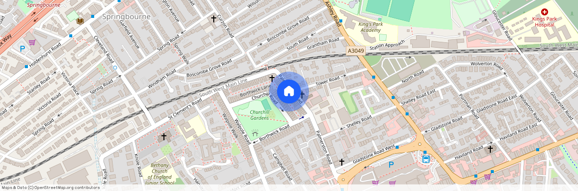 Palmerston Road modernised one bed flat with small garden area