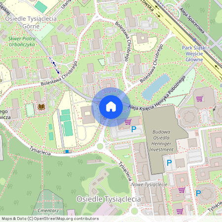 ul. Bolesława Chrobrego, Osiedle Tysiąclecia, Katowice, śląskie
