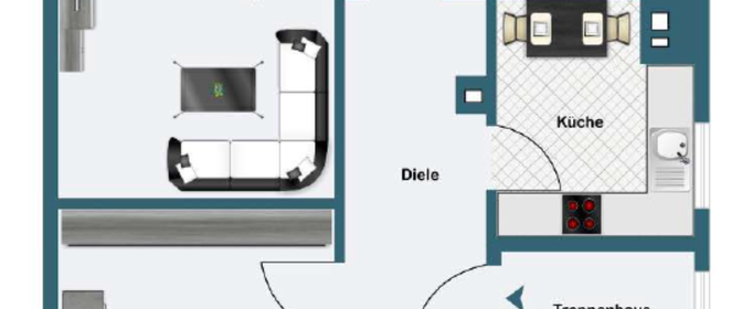 Möblierte 3 Zimmer Wohnung mit Rheinblick in Köln Mülheim - Foto 1
