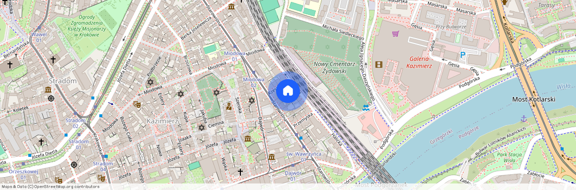 Kraków, Stare Miasto, Kazimierz, Starowiślna