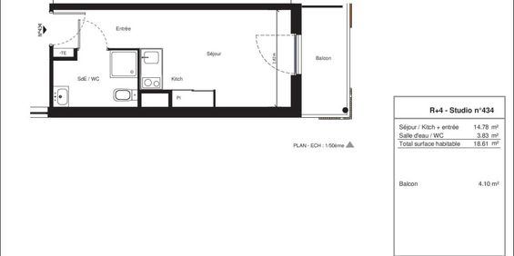 Location Appartement 1 pièce 18m² NIMES 30000 - Photo 3