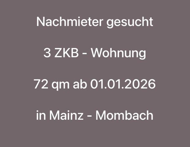 Suche Nachmieter 3 ZKB - Wohnung in Mainz Mombach - Foto 1
