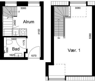 1-værelses studiebolig med hems (Type 2) - Foto 1