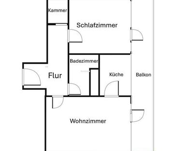 Moderne 2-Zimmer-Wohnung mit Einbauküche - Foto 1