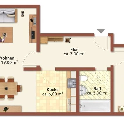 2 Raum-Wohnung mit Balkon - Photo 2