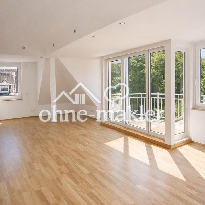 Sanierte sonnige 2-Zimmer DG Wohnung direkt am Benrather Schlosspark mit Klimaanlage - Photo 1